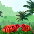 Figurka 3d drukowana dinozaur ombre czerwona
