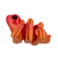 Figurka 3d drukowana dinozaur ombre czerwona
