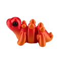 Figurka 3d drukowana dinozaur ombre czerwona