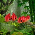 Figurka 3d drukowana fidget KAMELEON cieniowany czerwony