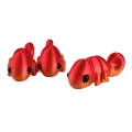 Figurka 3d drukowana fidget KAMELEON cieniowany czerwony