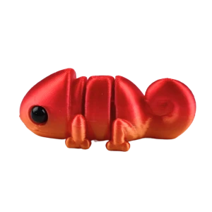 FD30 Figurka 3d drukowana fidget KAMELEON cieniowany czerwony