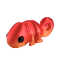 Figurka 3d drukowana fidget KAMELEON cieniowany czerwony