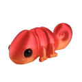Figurka 3d drukowana fidget KAMELEON cieniowany czerwony