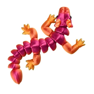 FD37 Figurka 3d drukowana fidget SMOK DRAGON ombre różowy pomarańczowy