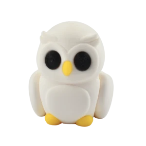 FD42 Figurka 3d drukowana fidget SOWA SÓWKA biała