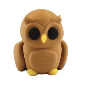 FD43 Figurka 3d drukowana fidget SOWA SÓWKA brązowa