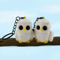 Brelok Figurka 3d drukowana fidget SOWA biała
