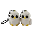 Brelok Figurka 3d drukowana fidget SOWA biała