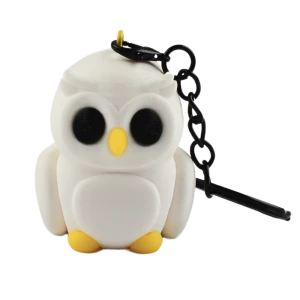 FD44 Brelok Figurka 3d drukowana fidget SOWA SÓWKA biała