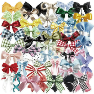 W207 Naklejki STICKER WLEPY PRZEZROCZYSTE COQUETTE KOKARDKI żywicy 50szt