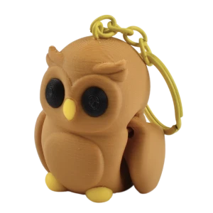 FD45 Brelok Figurka 3d drukowana fidget SOWA SÓWKA brązowa