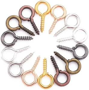 HAC1 Szpilki montażowe haczyki 6,5x13mm wkręty z oczkiem 20szt miks