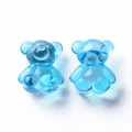 Koraliki akrylowe MIŚ MISIE 18mm MIX kolorowe przezroczyste