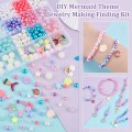 Zestaw SYRENKA mermaid koraliki wielokolorowe do bransoletek