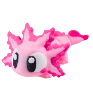 FD56 Figurka 3d drukowana fidget AXOLOTL z dużymi oczami