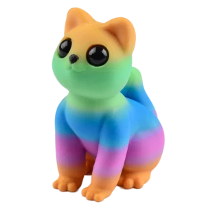 FD57 Figurka 3d drukowana KOT KOTEK rainbow