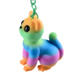 FD58 Brelok Figurka 3d drukowana KOT KOTEK rainbow