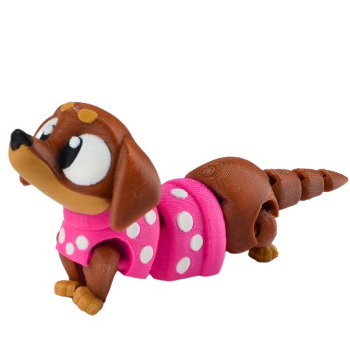 Figurka 3d drukowana fidget JAMNIK pies PIESEK pupil