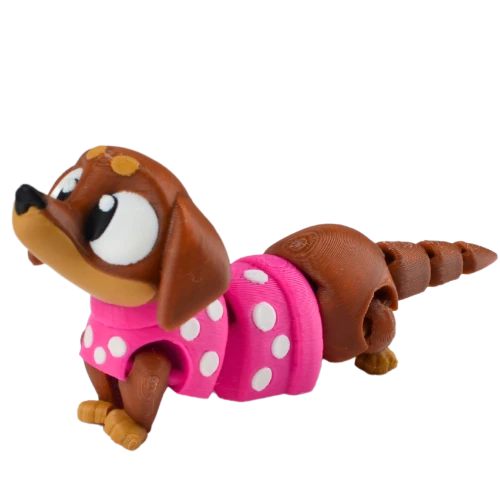 Figurka 3d drukowana fidget JAMNIK pies PIESEK pupil