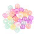 Koraliki kulki oponki akryl 8mm FLUO ŚWIECĄ CIEMNOŚCI pony bead