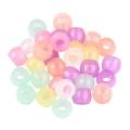 Koraliki kulki oponki akryl 8mm FLUO ŚWIECĄ CIEMNOŚCI pony bead