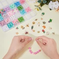 Wielki zestaw WIOSNA koraliki FIMO KATSUKI zawieszki do bransoletek 940szt