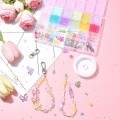 Duży zestaw PINK KAWAII koraliki akrylowe RÓŻOWY do biżuterii