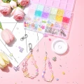 Duży zestaw PINK KAWAII koraliki akrylowe RÓŻOWY do biżuterii