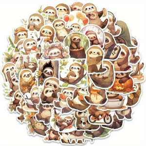 W213 Naklejki STICKER BOMB WLEPY wlepki LENIWIEC zwierzak lenistwo 50szt