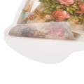 Naklejki STICKER WLEPY PRZEZROCZYSTE KWIATY rośliny czerwone ogród