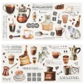 Naklejki foliowe PVC arkusze KAWA COFFEE koty scrapbooking
