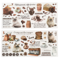 Naklejki foliowe PVC arkusze KAWA COFFEE koty scrapbooking