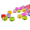 Koraliki kulki oponki przezroczyste akryl 9mm warkoczyki bransoletki pony bead