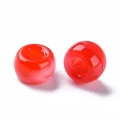 Koraliki oponki akryl 9mm warkoczyki pony bead 50szt z mlecznymi plamkami