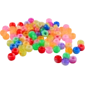 Koraliki oponki akryl 9mm warkoczyki pony bead 50szt z mlecznymi plamkami