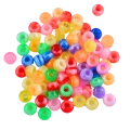 Koraliki oponki akryl 9mm warkoczyki pony bead 50szt z mlecznymi plamkami