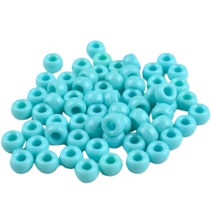 KOP16 Koraliki oponki akryl 9mm kandi bransoletki pony bead turkusowe 20szt
