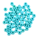 Koraliki oponki akryl 9mm warkoczyki bransoletki pony bead turkusowe