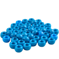 Koraliki oponki akryl 9mm warkoczyki bransoletki pony bead niebieskie