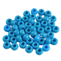Koraliki oponki akryl 9mm warkoczyki bransoletki pony bead niebieskie
