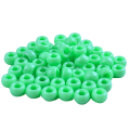 Koraliki oponki akryl 9mm warkoczyki pony bead zielone 20szt