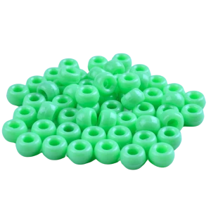 KOP18 Koraliki oponki akryl 9mm kandi pony bead zielone 20szt