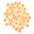 Koraliki oponki akryl 9mm warkoczyki pony bead jasnopomarańczowe