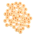 Koraliki oponki akryl 9mm warkoczyki pony bead jasnopomarańczowe
