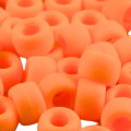 Koraliki oponki akryl 9mm warkoczyki pony bead pomarańczowe matowe