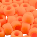 Koraliki oponki akryl 9mm warkoczyki pony bead pomarańczowe matowe