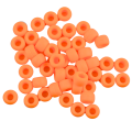 Koraliki oponki akryl 9mm warkoczyki pony bead pomarańczowe matowe