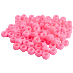 KOP22 Koraliki oponki kandi 9mm warkoczyki pony bead różowe 20szt