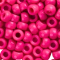 Koraliki oponki akryl 9mm warkoczyki pony bead magenta